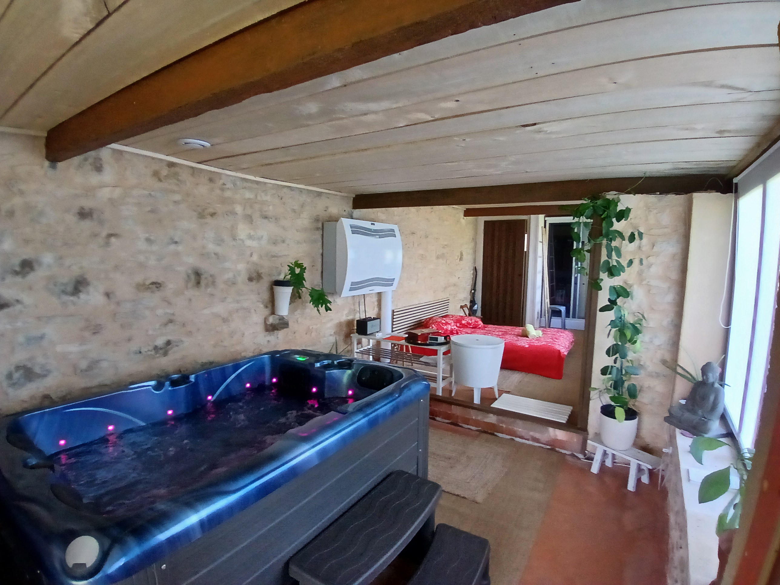 Lit futon japonais chambre Bien-Être - Love room romantique Aveyron